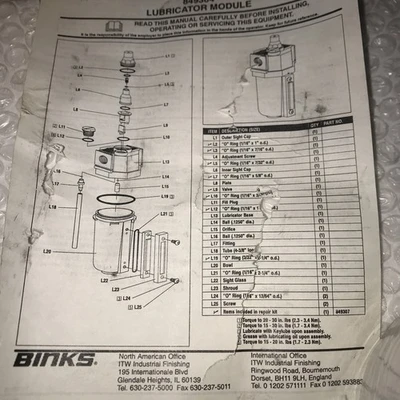NEW Binks 849304