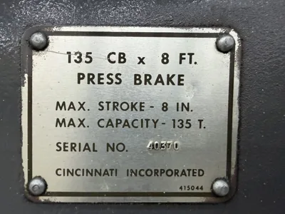 Used CINCINNATI INC 135CB-8 Press Brakes Georgia US | The Equipment Hub #1293526