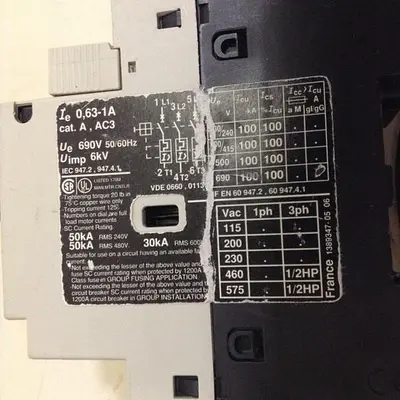 USED TELEMECANIQUE GV2-P05