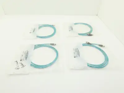 Allen Bradley 1585D-M4TBDM-2 Ethernet Media Patchcord M12 Male 2M Ser B Lot of 4