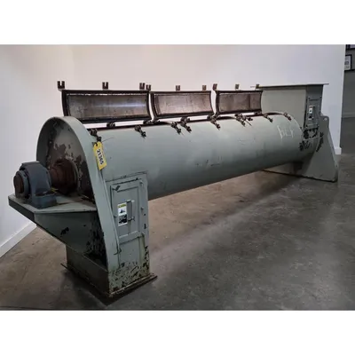 Used 24" Dia. X 10'L Mild Steel Continuous Process Paddle Mixer Pug Mill