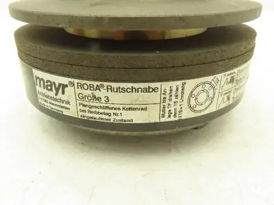 Mayr Roba-RN .3/100.210 Slip Hub Safety Clutch 30mm Keyed Bore