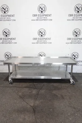 72 ½”x30” STAINLESS STEEL EQUIPMENT STAND WITH UNDERSHELF AND CASTERS