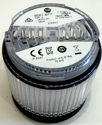 ALLEN BRADLEY 856T-BT7 STACK LIGHT SERIES A 856TBT7 NEW, SURPLUS