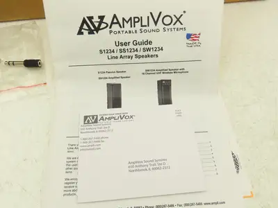 Amplivox SW1234L Amplified Line Array Wireless Microphone & Speaker Rack Mount
