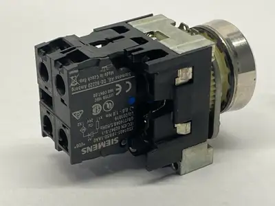 USED SIEMENS 22MM ILLUMINATED PUSHBUTTON BLUE 3SU1510-0AA10-0AA0