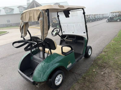 (1) 2017 E-Z-Go golf cart with a Kawasaki gas engine, model 625111G01,includes canopy, ball cover, c...