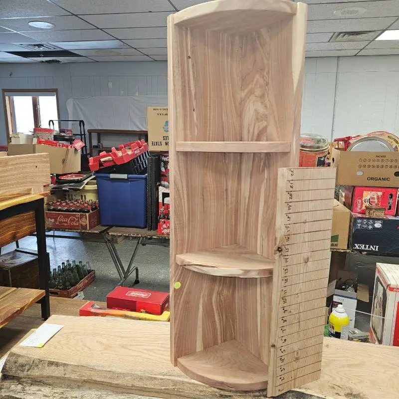 Cedar 4 Shelf Corner Shelf, 1" Thick