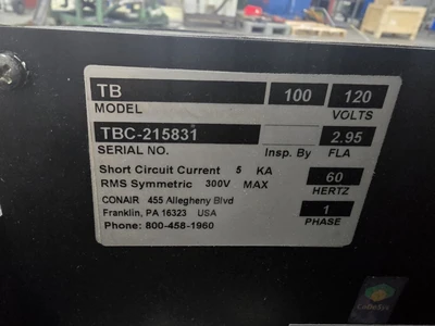 400 LB/HR Conair TB-100 4 Component Gravimetric Blender