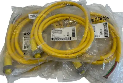 NEW MOLEX WOODHEAD 104000A01F0601 4P FEMALE PVC CORD 6' 1300060729 LOT OF 5