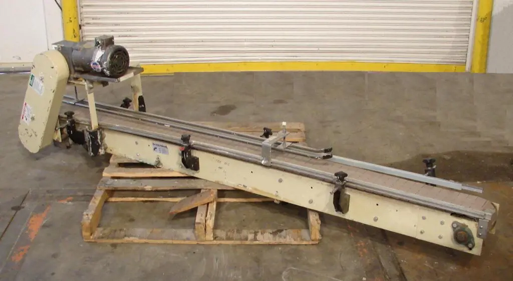 SPC4540  Conveyor 7" wide x 92" long New London Engineering table top conveyor
