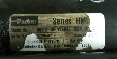 NEW PARKER HMI 80-CDHMIRNS34MC-253.0-M1133 CYLINDER HMI80 CDHMIRNS34MC