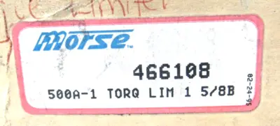 NEW MORSE 466108 500A-1 TORQUE LIMITER
