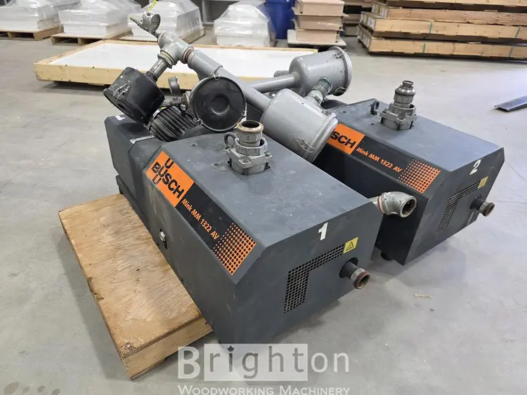 Used BUSCH MODEL MM1322AV VACUUM PUMPS (X2) Vacuum Pumps Ontario CA | Brighton Woodworking Machinery #1084212