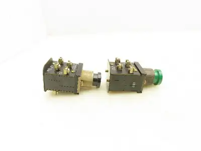 Allen Bradley 800H-AK1A Flush Head Push Button Unit Black Green Ser A Mixed Lot
