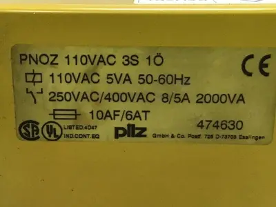 USED PILZ PNOZ110VAC3S1O