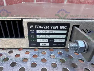 USED POWER TEN 3300D-2050 DC POWER SUPPLY 115 VAC, 60 HZ