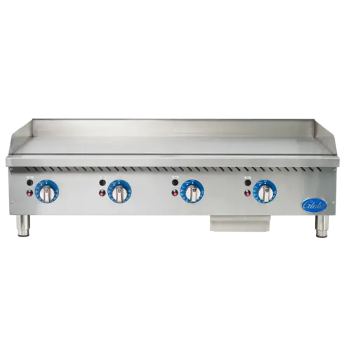 Globe GG48TG 48" Gas Griddle w/ Thermostatic Controls - 1" Steel Plate, Convertible