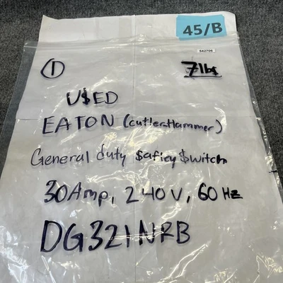 Used Eaton DG321NRB Misc Electrical & Power Parts California US | Davliegogo LLC #1710182