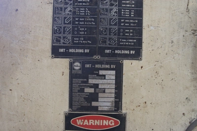 Mubea HIW 1000/610 110 Ton Ironworker (LOCATION: Schertz, TX)