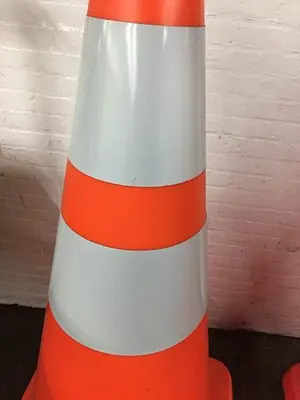 3129-700 LOT of (6) Orange & Pink Oversized Traffic Safety Cones
