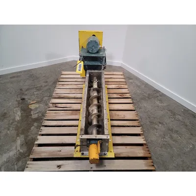 Used 6" dia. X 3' long Stainless Steel Industrial Screw Auger Feeder