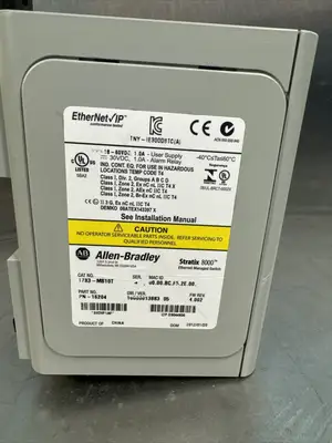 ALLEN BRADLEY 1783-MS10T MANAGED ETHERNET IP SWITCH STRATIX 8000 Ser. A bin1.5.1