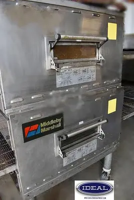 Middleby Marshall double stacked conveyor gas pizza ovens