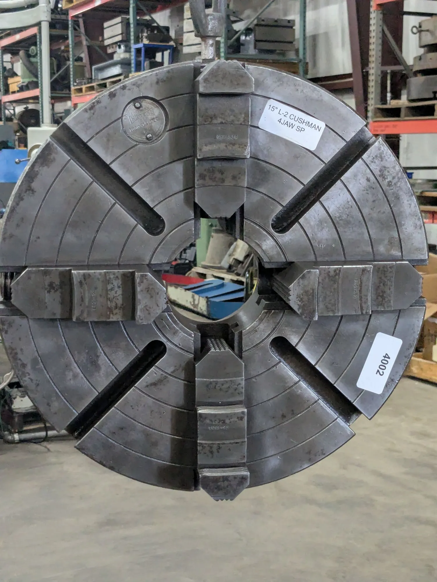 Used CUSHMAN 15" 4 JAW L-2 MOUNT Chucks Texas US | N & R Machine Sales #1425717