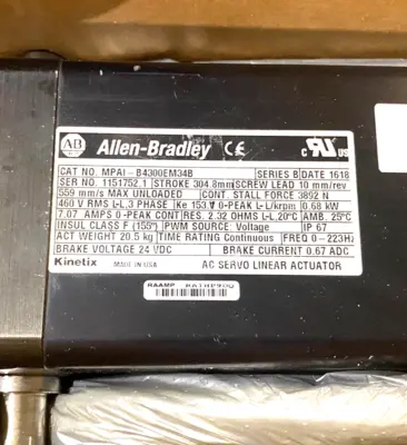 Used Allen-Bradley Ser. B Kinetix AC Servo Linear Actuator 304.8mm Linear Actuators Michigan US | Maverick Industrial Sales #1389159