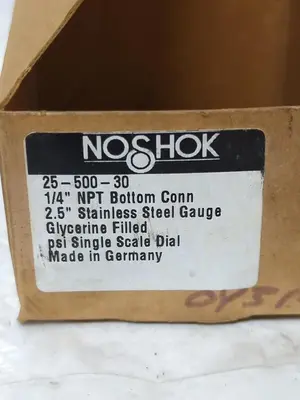 New | in-Stock NOSHOK 25-500-30 Universal Pressure Meters Ohio US | Surplus Asset Holdings #1239578