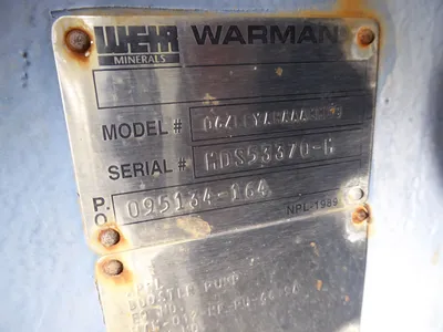 Used WARMAN 064EEYAHAAAMM03 Pumps South Carolina US | Yellow Tag Capital Recovery #1328007