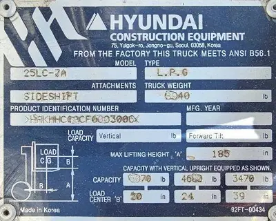Used 2021 HYUNDAI 25LC-7A Liquid Propane Forklifts Illinois US | Somerset Equipment Sales #1546251