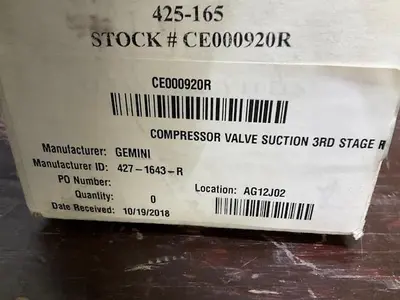 Gemini Suction Valve PN 425-165