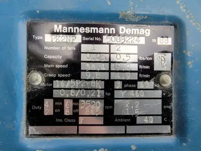 USED 1988 MANNESMANN DEMAG PK2NF