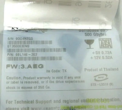 NEW SEAGATE 9BL146-303 500GB HARD DRIVE 9BL146303