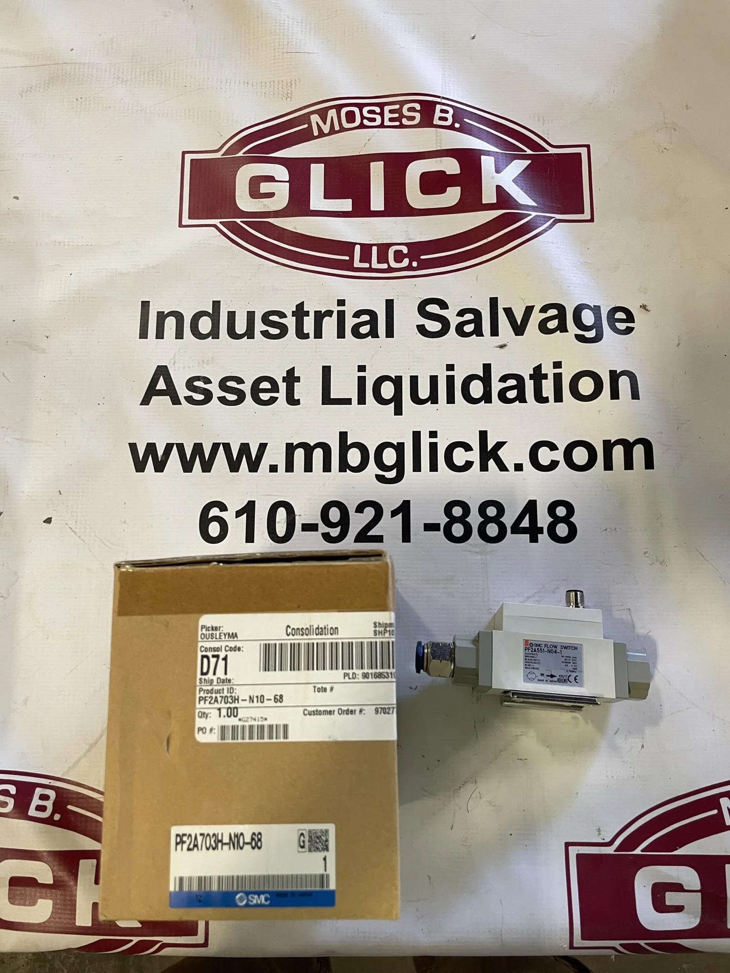 SMC PF2A551-N04-1 Flow Switch 12-24VDC 50-500L/min -NIB