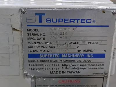 2004 SUPERTEC G32P-60CII Universal Cylindrical Grinders (Equipt) | Mohawk Machinery (11)