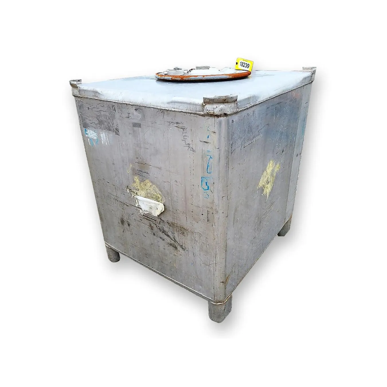Used 395 Gallon Stainless Steel IBC Liquid Tote Bin