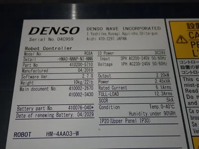 NEW 2019 DENSO WAVE RC8A