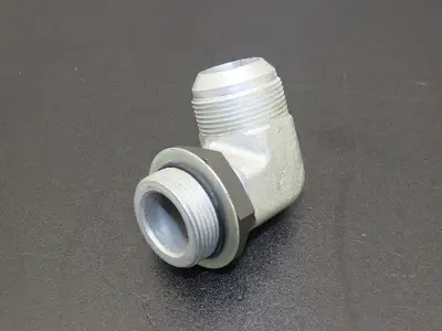 (2) Parker 20 C5OX-S  1-1/4"-20 Triplelok JIC 37° Straight THD 90° Elbow SAE-ORB