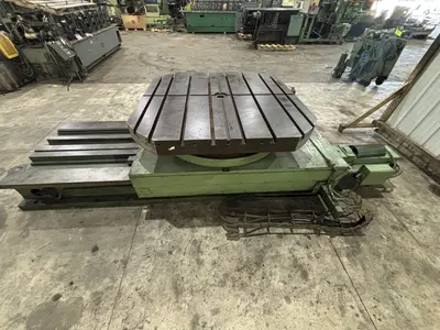 60" X 60" CINCINNATI GILBERT ROTARY TABLE W/ 60" POWER TRAVEL: STOCK #23585