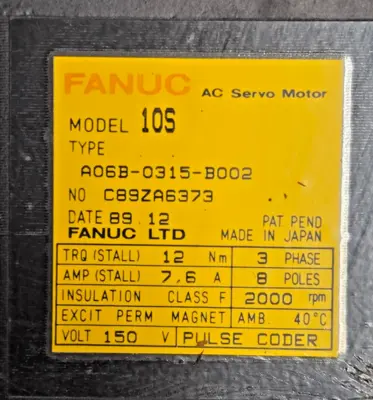 USED FANUC A06B-0315-B002