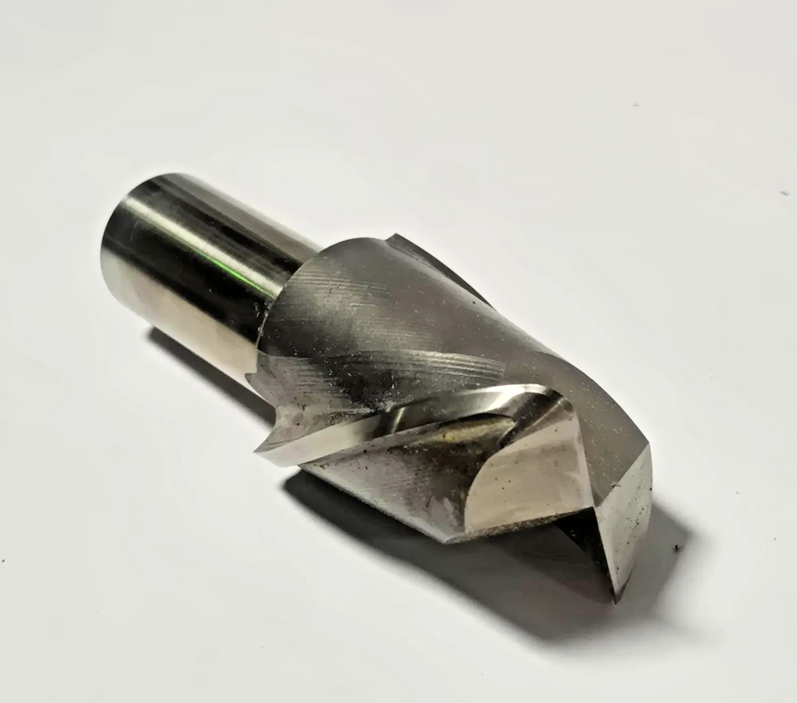 BRUBAKER TOOL End Mill HSS 2 Flute LH 2" Dia 1-1/4" Shank 962 MED ALUM
