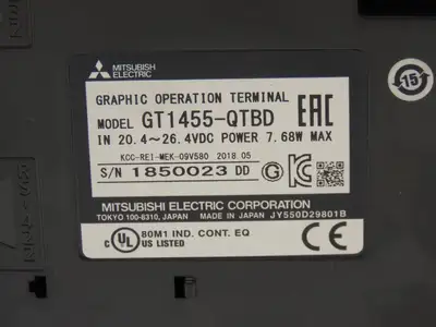 Mitsubishi GT1455QTBD 5.7" VGA Color Touch Panel 320x240p 24vdc Graphic Terminal