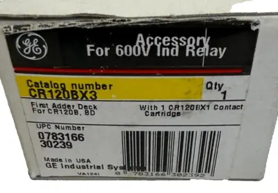 NEW GENERAL ELECTRIC CR120BX3 RELAY 600V SER A