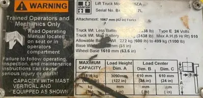 USED 2013 HYSTER W40ZA