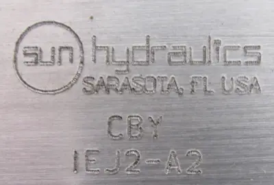 NEW SUN HYDRAULICS CBY 1EJ2-A2 MANIFOLD 1FG2 RPGC-LAN