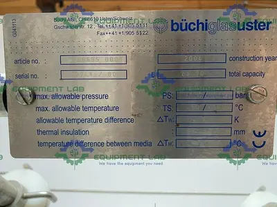 USED BUCHIGLASUSTER CHEMREACTOR GR 15 LITER GLASS BIO-REACTOR W/ CONDENSERS & MORE