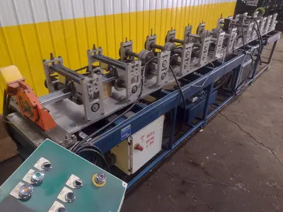 12 STAND X 10" KNUDSON MODEL #KS-2468 STUD & TRACK FRAMING ROLLFORMER, WITH AMS CONTROLS: STOCK #18942